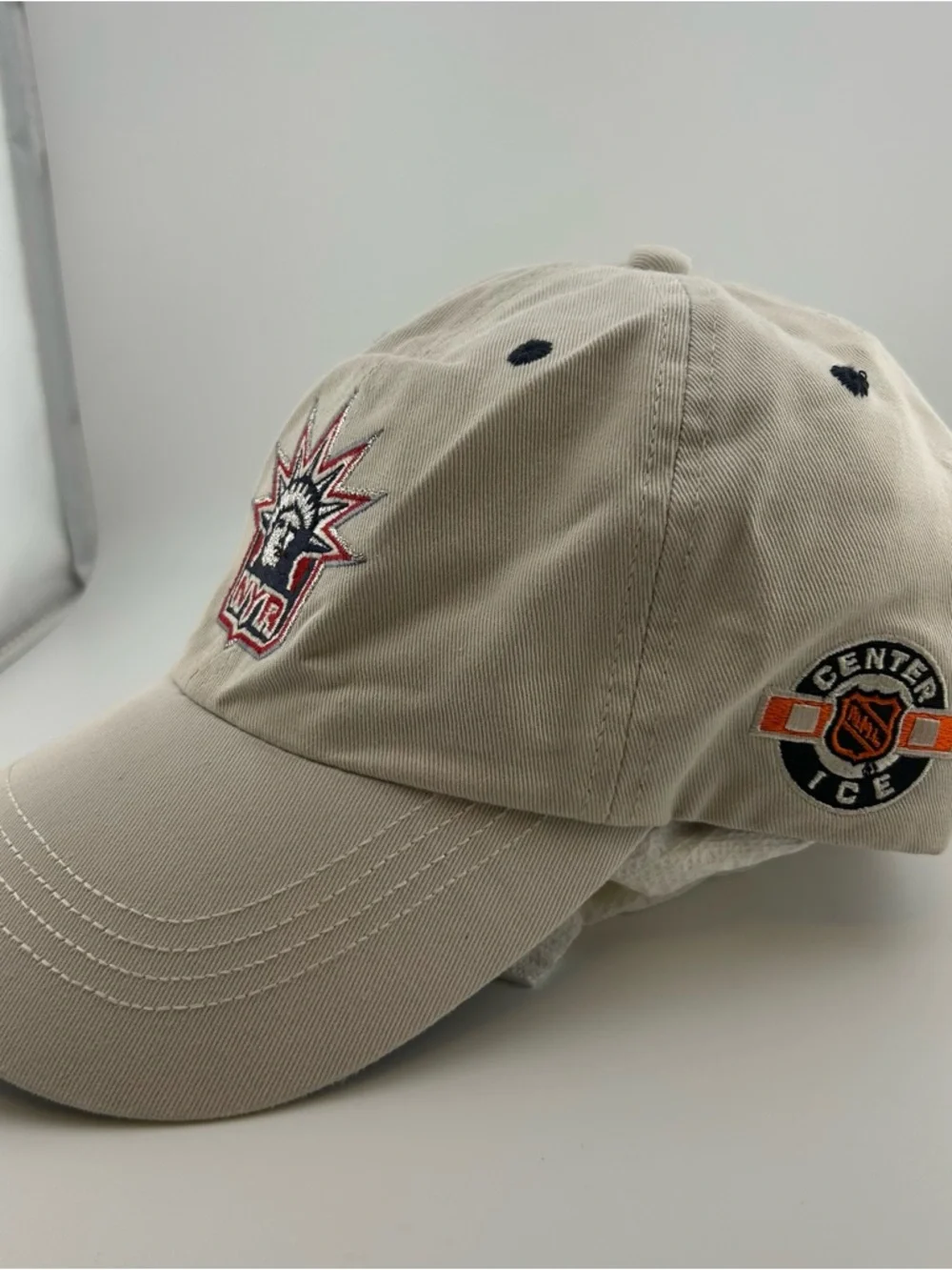 Vintage New York Rangers Pro Player Hat Tan Strapback NHL Center Ice Liberty - Picture 2 of 9